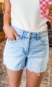 High Rise Denim Shorts