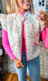 Floral Quilted Vest