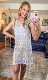 Blue Crochet Dress