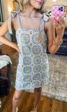 Blue Crochet Dress