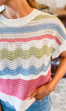 Easter Striped Sweater Top