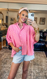 Pink Gingham Top