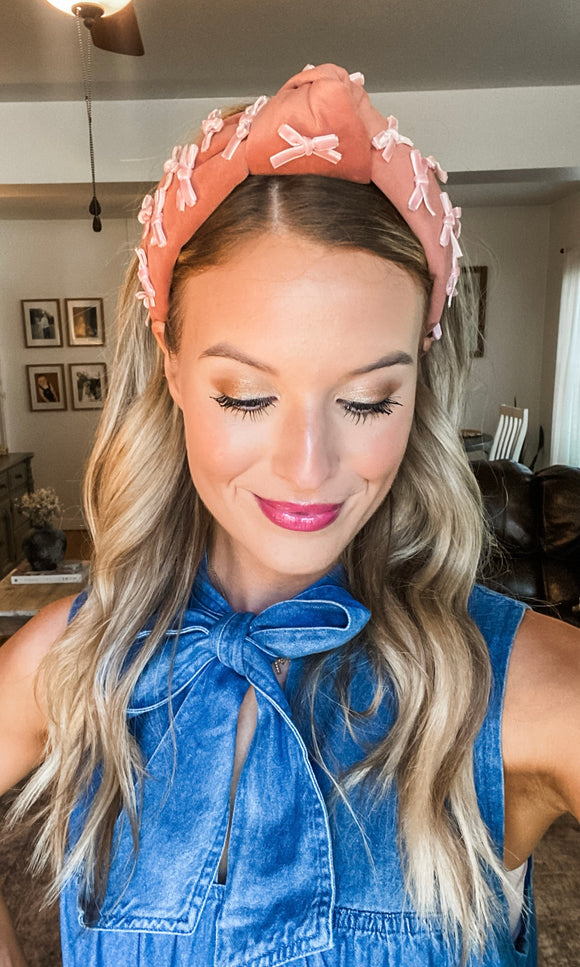 Pink Bow Headband