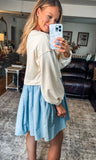 Cream Chambray Dress