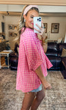 Pink Gingham Top