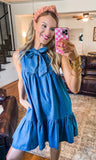 Dark Denim Bow Dress