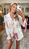 Ivory Champagne Pajama Top