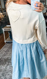 Cream Chambray Dress