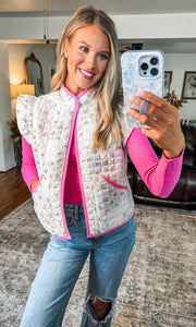 Floral Quilted Vest